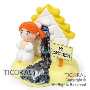 ADORNO CAPILLITA C/NENA MI COMUNION A. POR F x 1